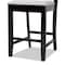 Baxton Studio Devon Grey Upholstered and Espresso Wood 5-Piece Pub Dining Set 166-10765-9776 - alternate 7